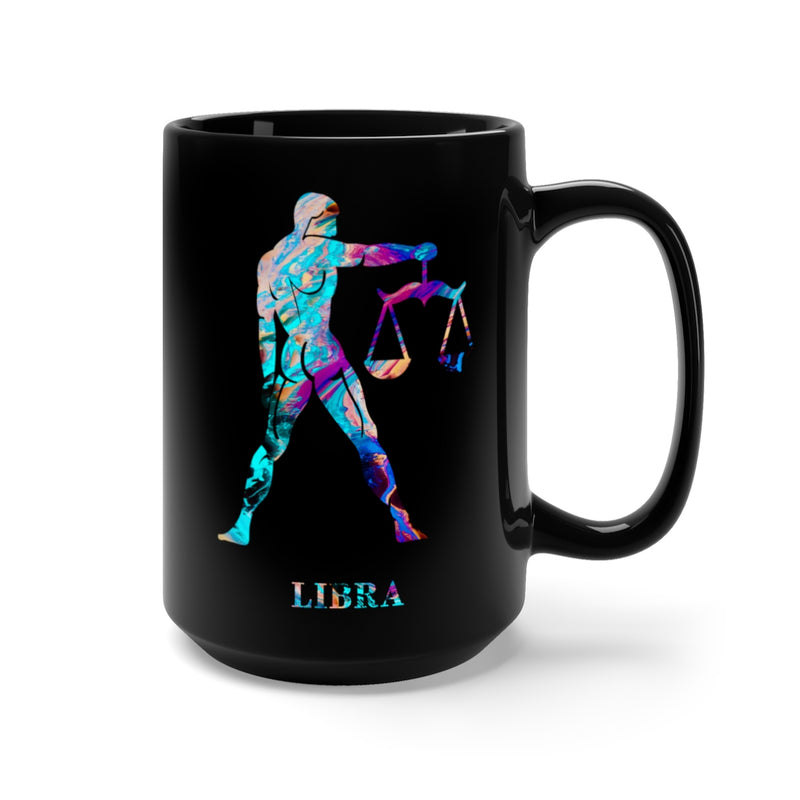 Leo Zodiac Sign Black Mug 15oz - Zuzi's