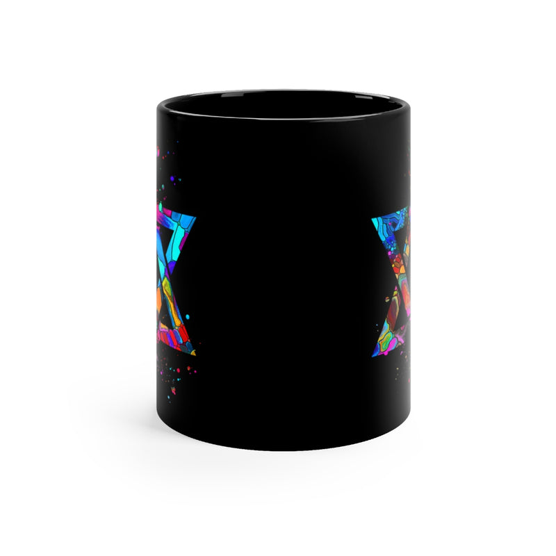 Star Of David Black Mug 11oz - Zuzi's