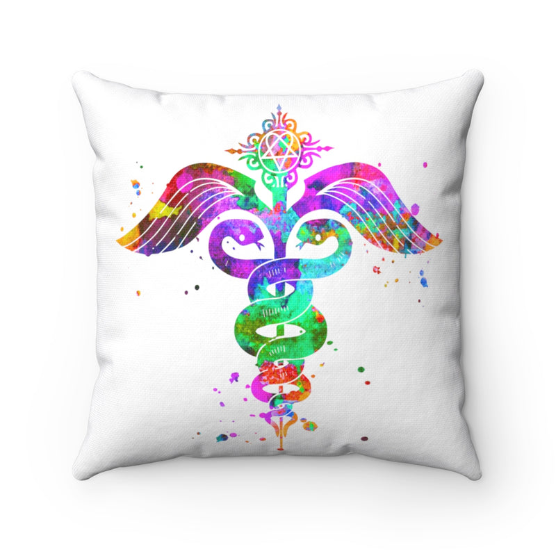 Caduceus Square Pillow - Zuzi's