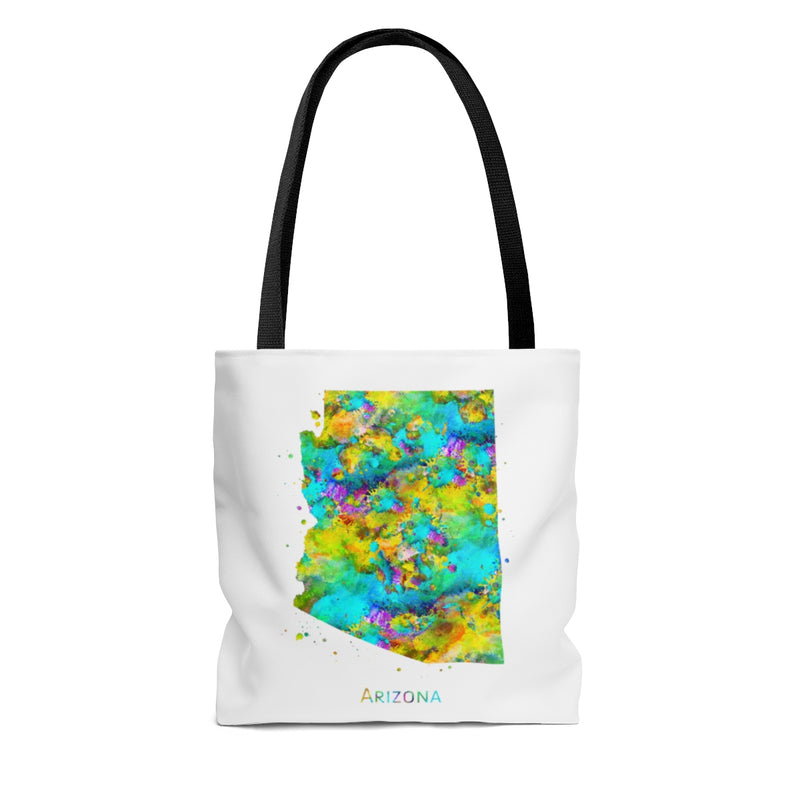 Watercolor Arizona  Map Tote Bag - Zuzi's