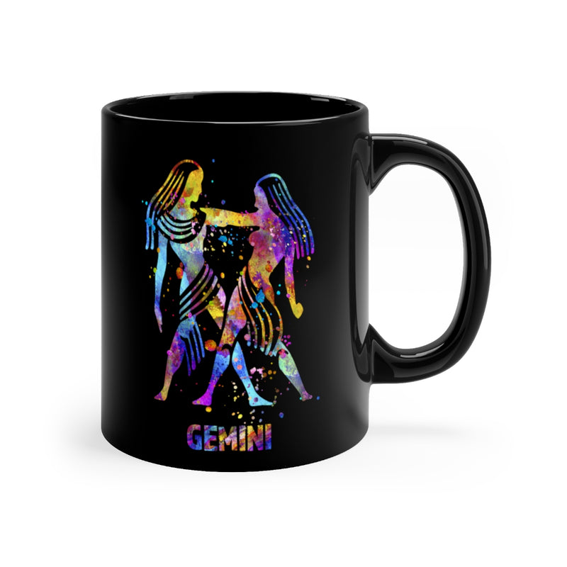 Gemini Zodiac Sign Black Mug 11oz - Zuzi's