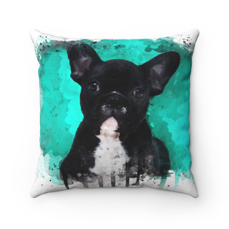 Watercolor French Bulldog Square Pillow - Zuzi's