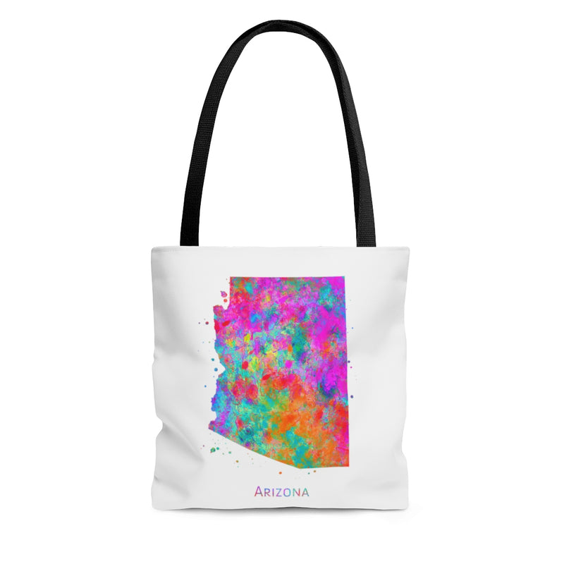 Watercolor Arizona  Map Tote Bag - Zuzi's