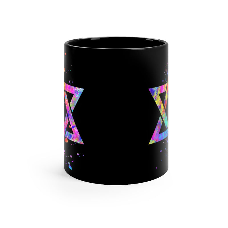 Star Of David Black Mug 11oz - Zuzi's