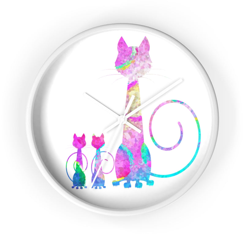 Watercolor Cats Wall Clock - Zuzi's