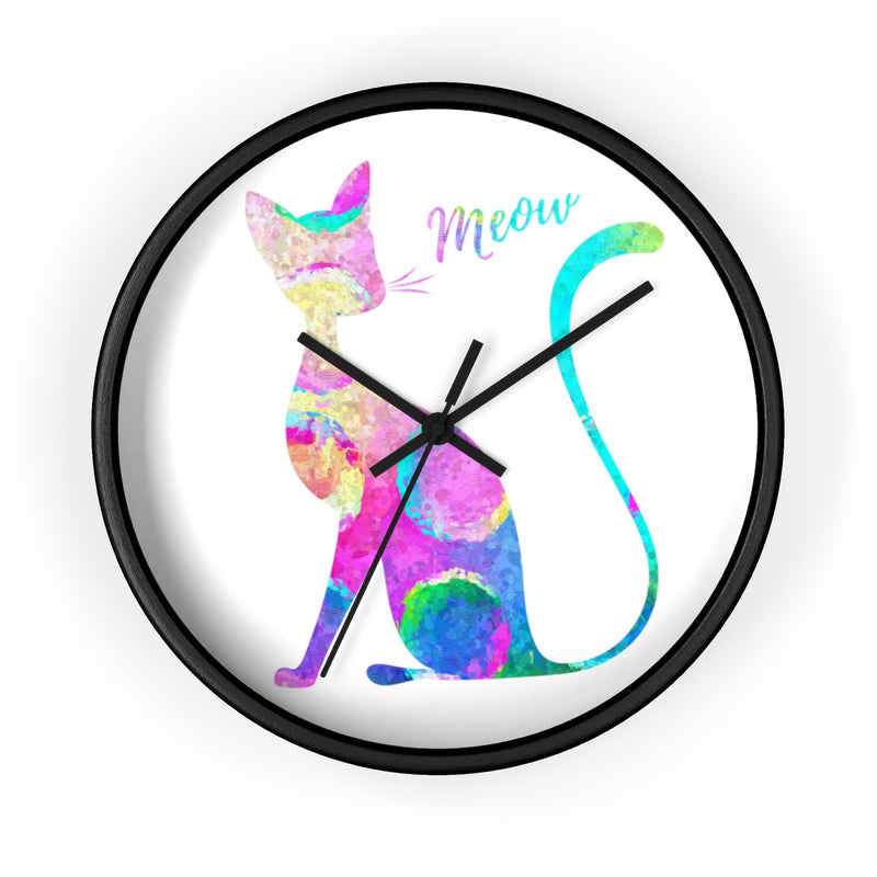 Watercolor Cat Wall Clock - Zuzi's