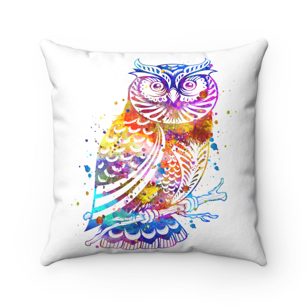 Colorful Owl Square Pillow - Zuzi's