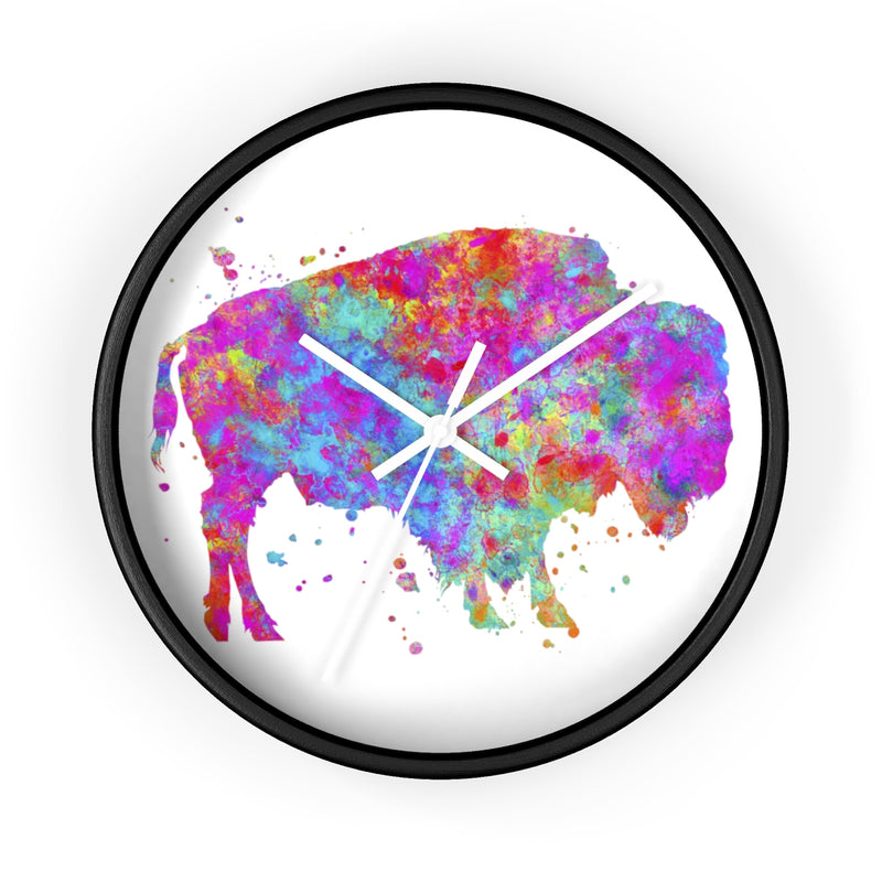 Watercolor Buffalo Wall Clock - Zuzi's