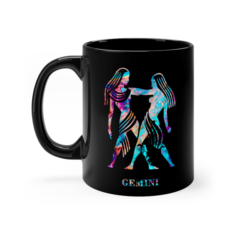 Gemini Zodiac Sign Black Mug 11oz - Zuzi's
