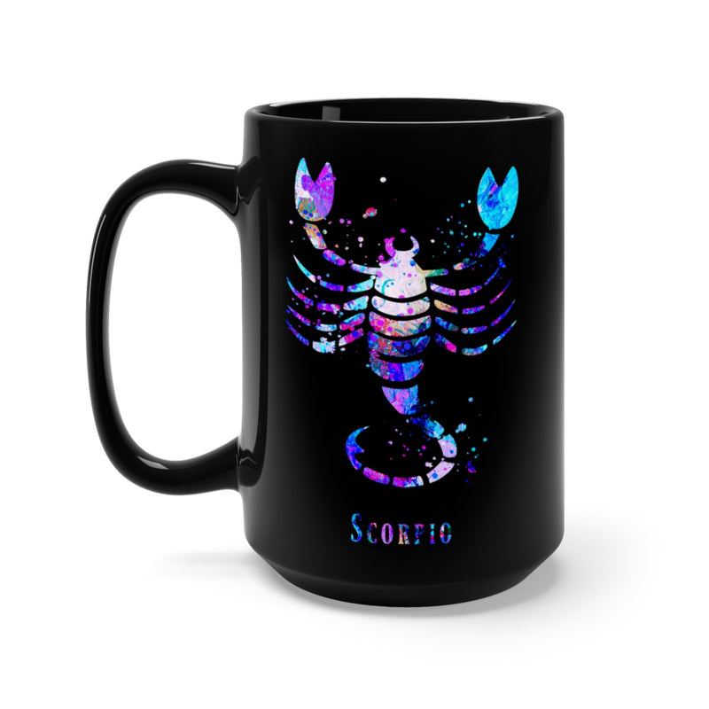 Scorpio Zodiac Sign Black Mug 15oz - Zuzi's