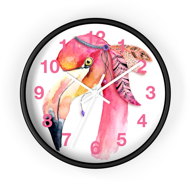 Watercolor Flamingo Wall Clock - Zuzi's