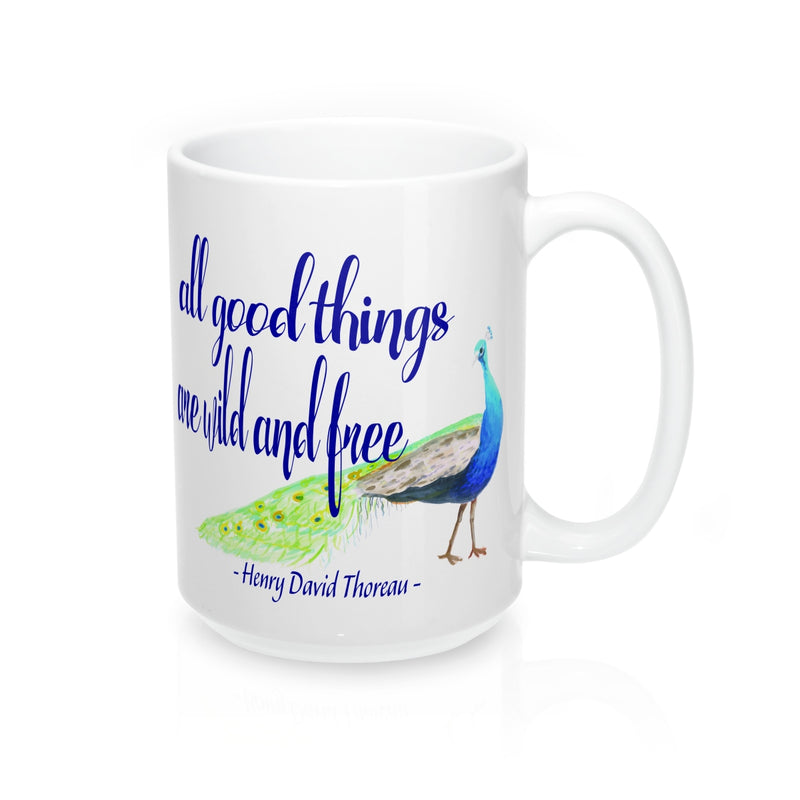 All Good Things are Wild and Free Quote Mug - Zuzi's