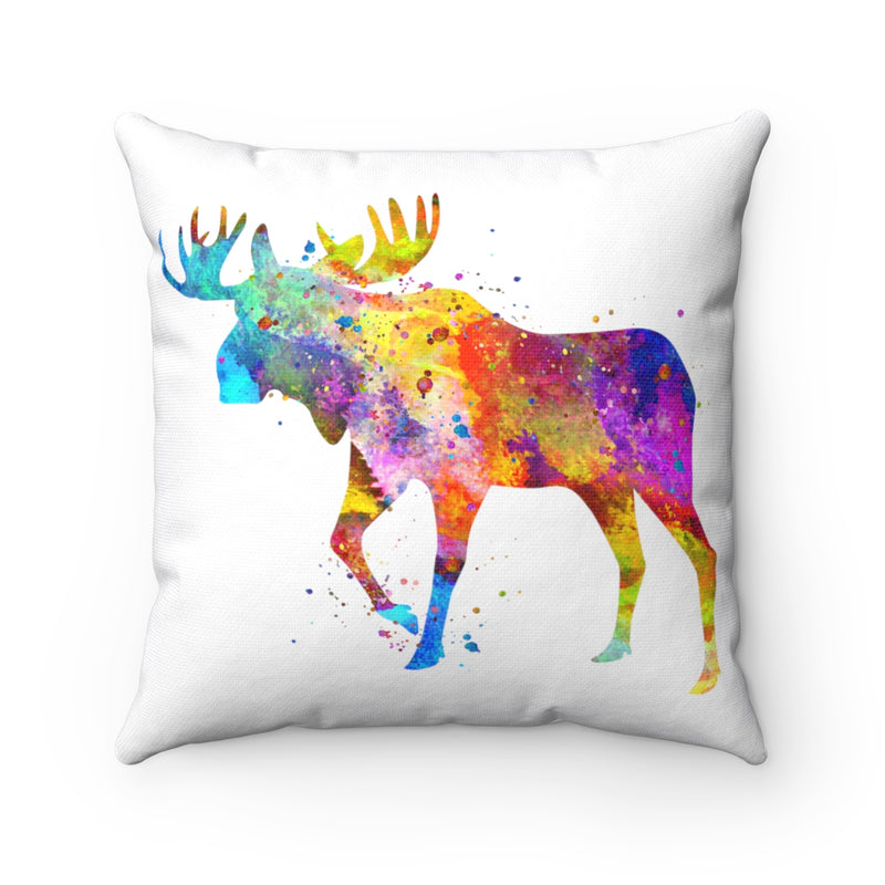Colorful Moose Square Pillow - Zuzi's