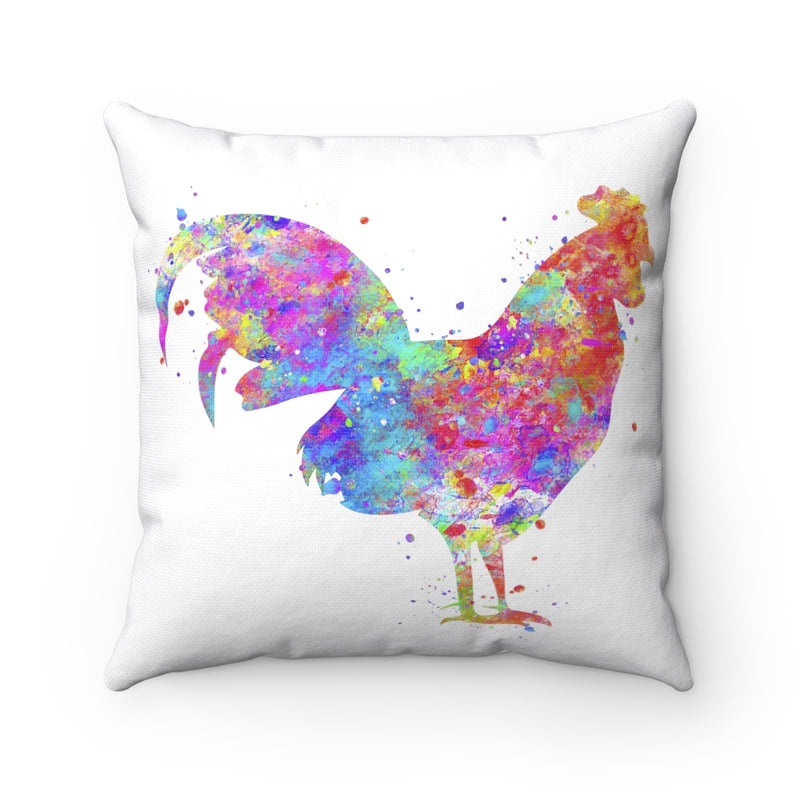 Colorful Rooster Square Pillow - Zuzi's