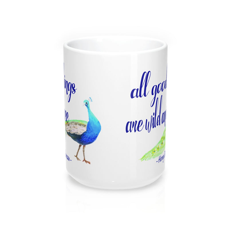 All Good Things are Wild and Free Quote Mug - Zuzi's