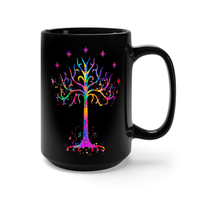 Tree Of Gondor Black Mug 15oz - Zuzi's