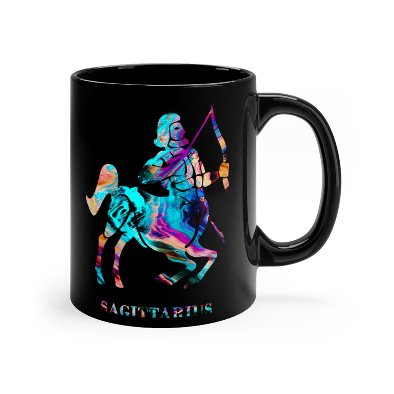 Sagittarius Zodiac Sign Black Mug 11oz - Zuzi's