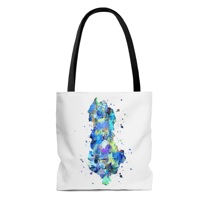 Watercolor Albania  Map Tote Bag - Zuzi's