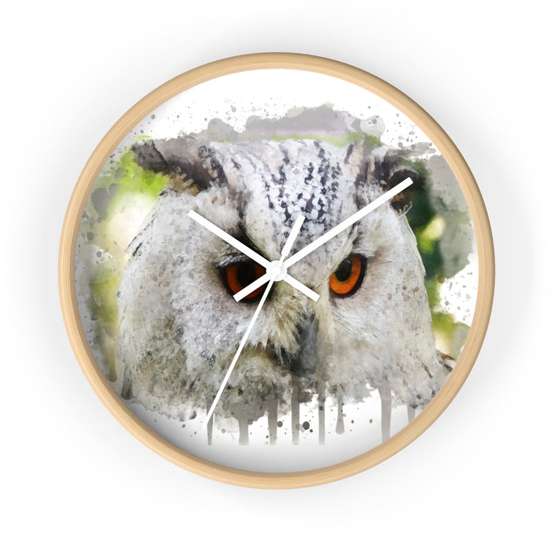 Watercolor Owl Wall Clock - Zuzi's