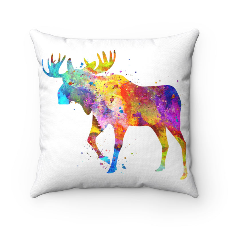 Colorful Moose Square Pillow - Zuzi's