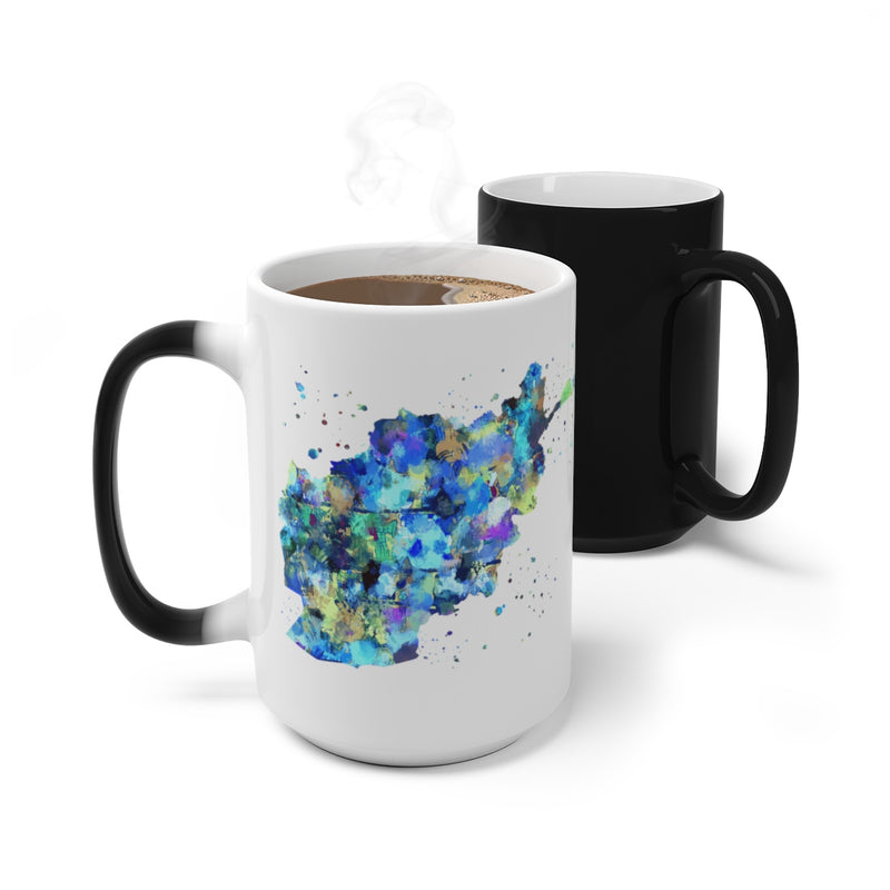 Afghanistan Map Color Changing Mug - Zuzi's