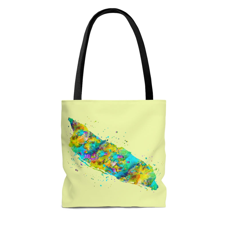 Watercolor Aruba Map Tote Bag - Zuzi's