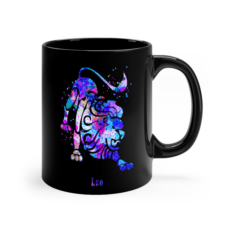 Leo Zodiac Sign Black Mug 11oz - Zuzi's