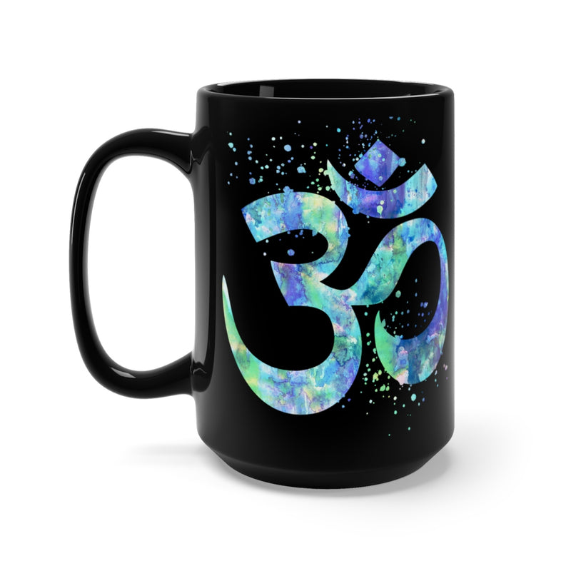 Om Symbol  Black Mug 15oz - Zuzi's