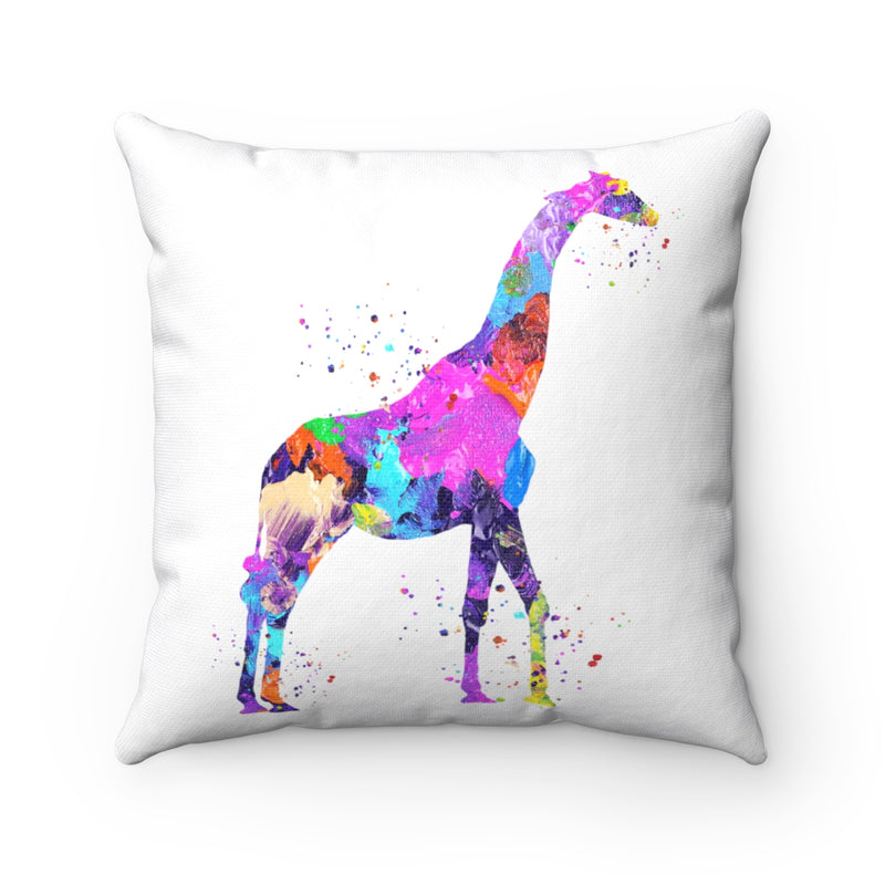 Colorful Giraffe Square Pillow - Zuzi's