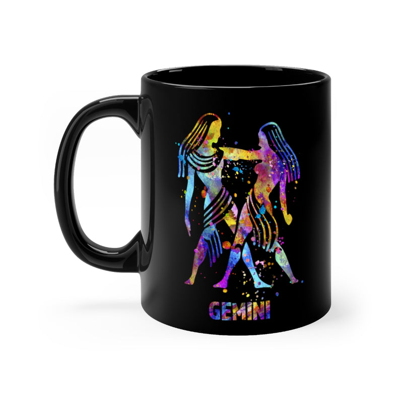Gemini Zodiac Sign Black Mug 11oz - Zuzi's