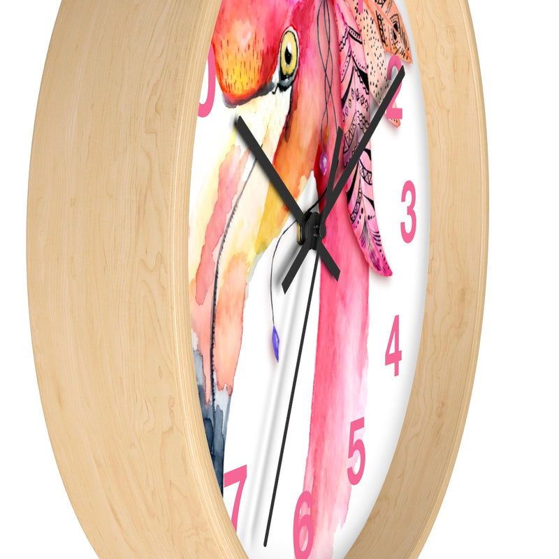 Watercolor Flamingo Wall Clock - Zuzi's