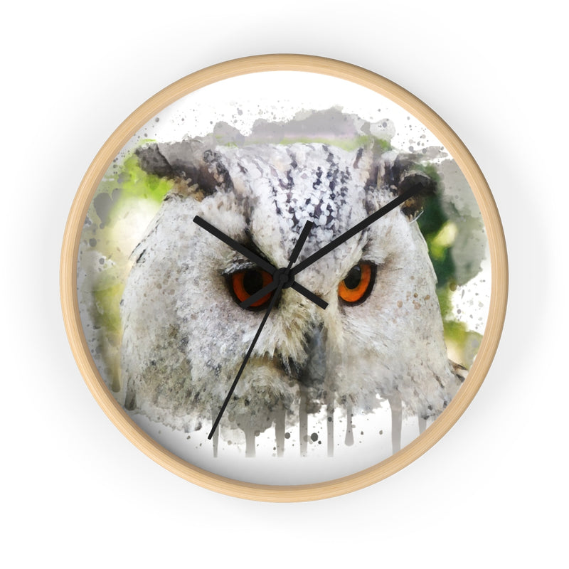 Watercolor Owl Wall Clock - Zuzi's