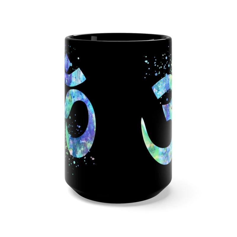 Om Symbol  Black Mug 15oz - Zuzi's