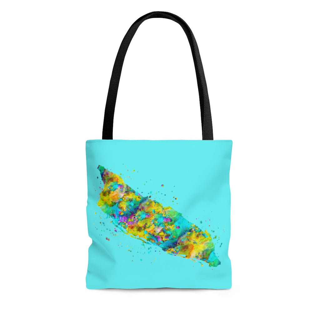 Watercolor Aruba Map Tote Bag - Zuzi's