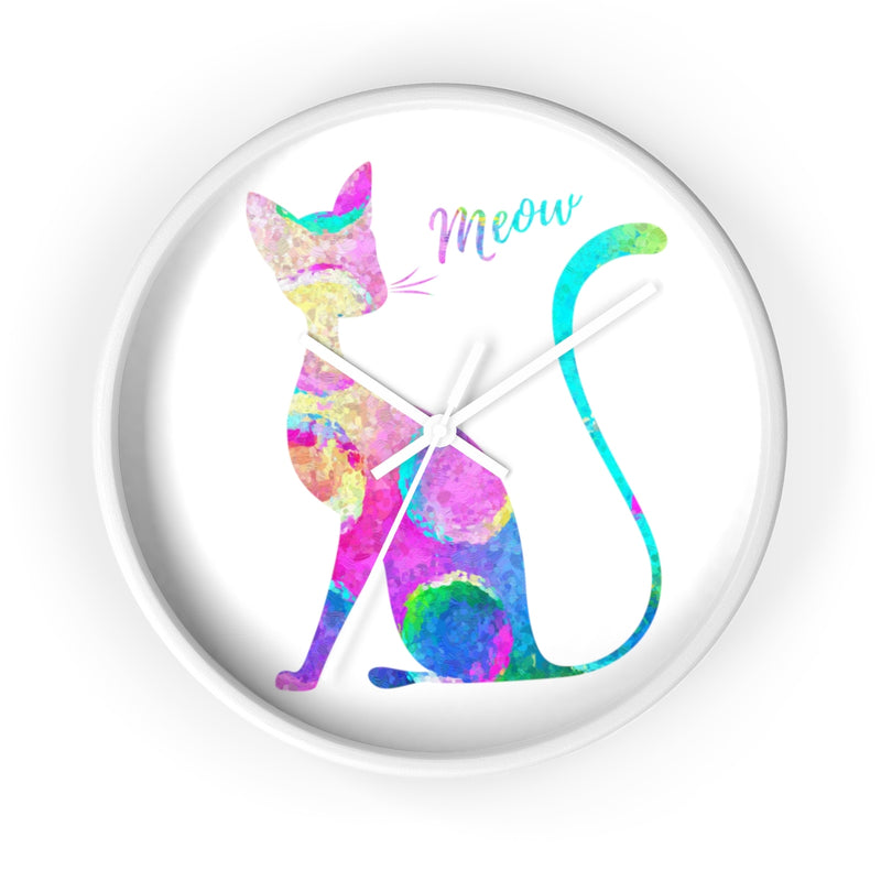 Watercolor Cat Wall Clock - Zuzi's