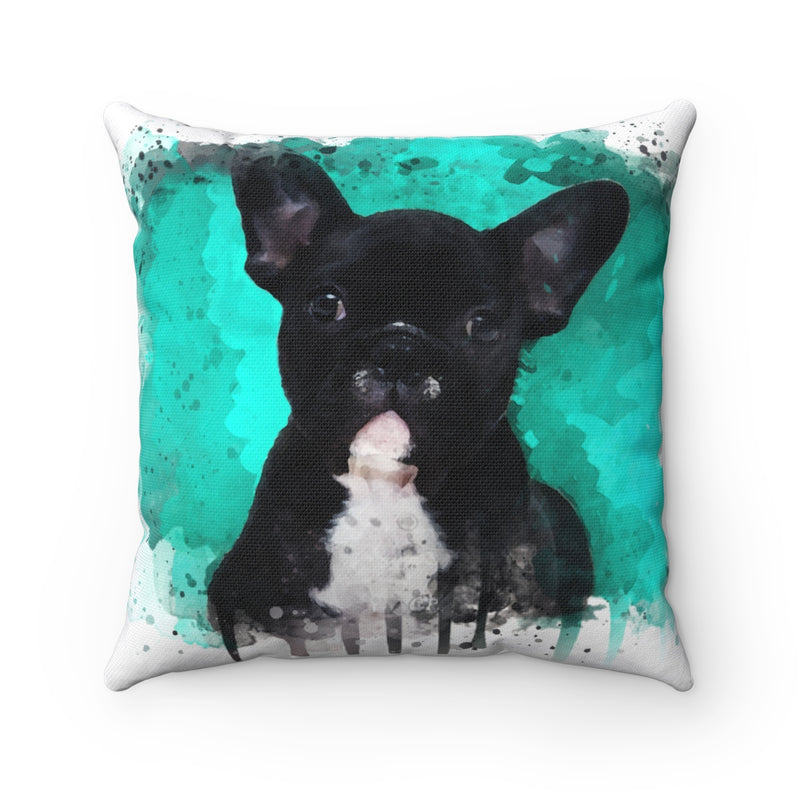 Watercolor French Bulldog Square Pillow - Zuzi's