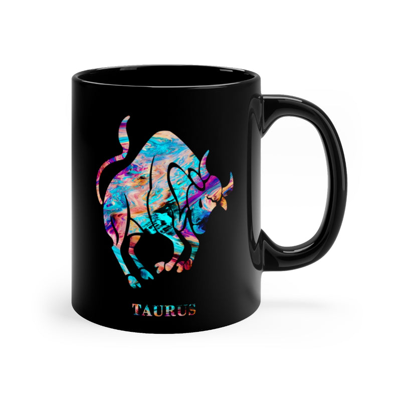 Taurus Zodiac Sign Black Mug 11oz - Zuzi's