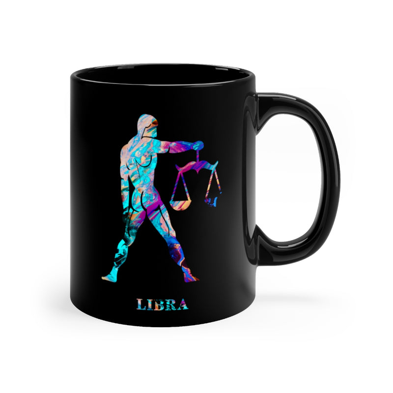 Libra Zodiac Sign Black Mug 11oz - Zuzi's