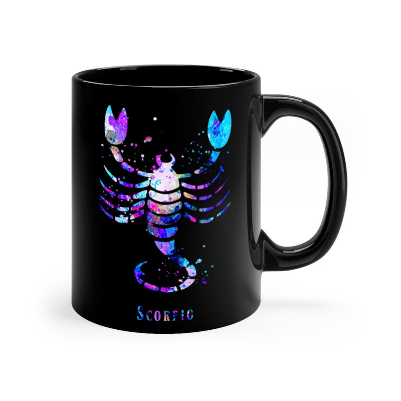 Scorpio Zodiac Sign Black Mug 11oz - Zuzi's