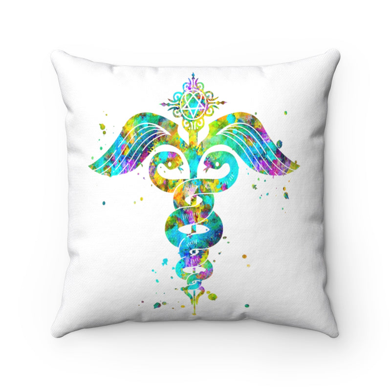 Caduceus Square Pillow - Zuzi's