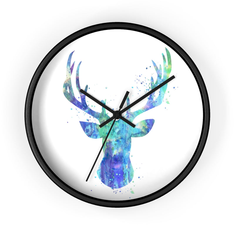 Watercolor Stag Head Wall Clock - Zuzi's