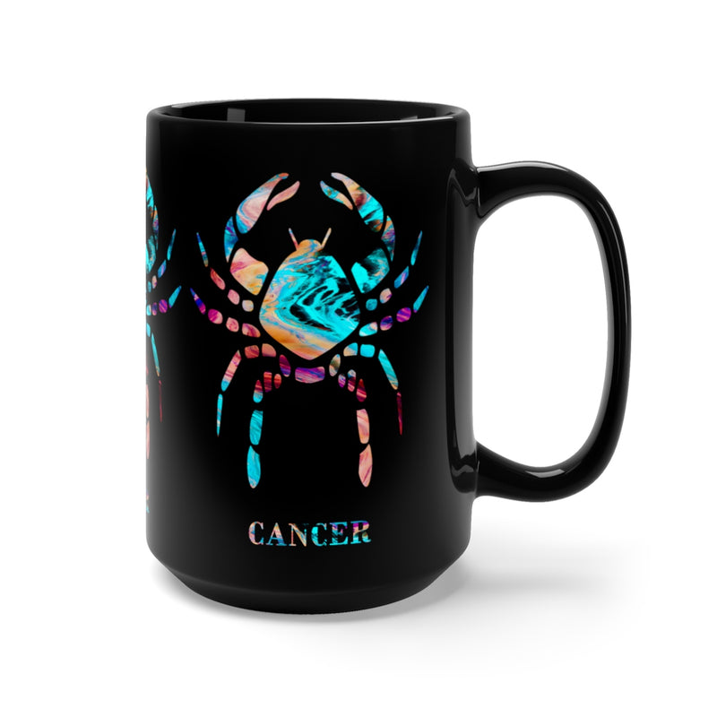 Cancer Zodiac Sign Black Mug 15oz - Zuzi's