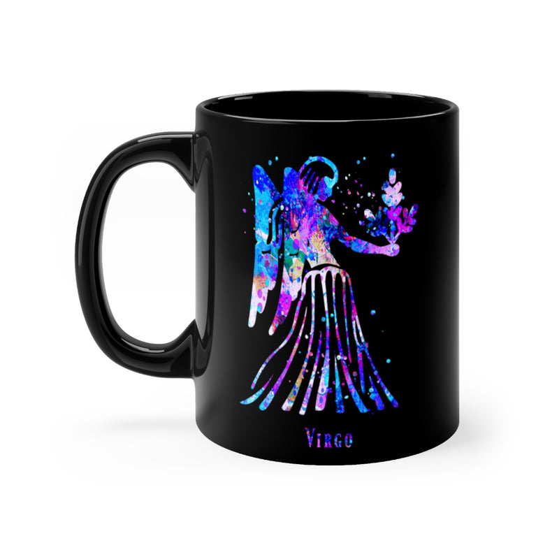 Virgo Zodiac Sign Black Mug 11oz - Zuzi's
