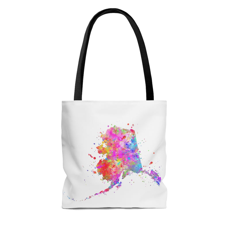 Watercolor Alaska  Map Tote Bag - Zuzi's
