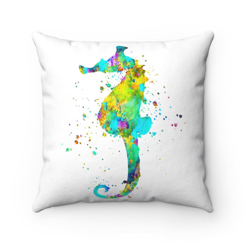 Colorful Sea Horse Square Pillow - Zuzi's