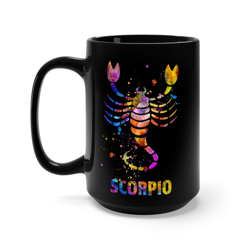 Scorpio Zodiac Sign Black Mug 15oz - Zuzi's
