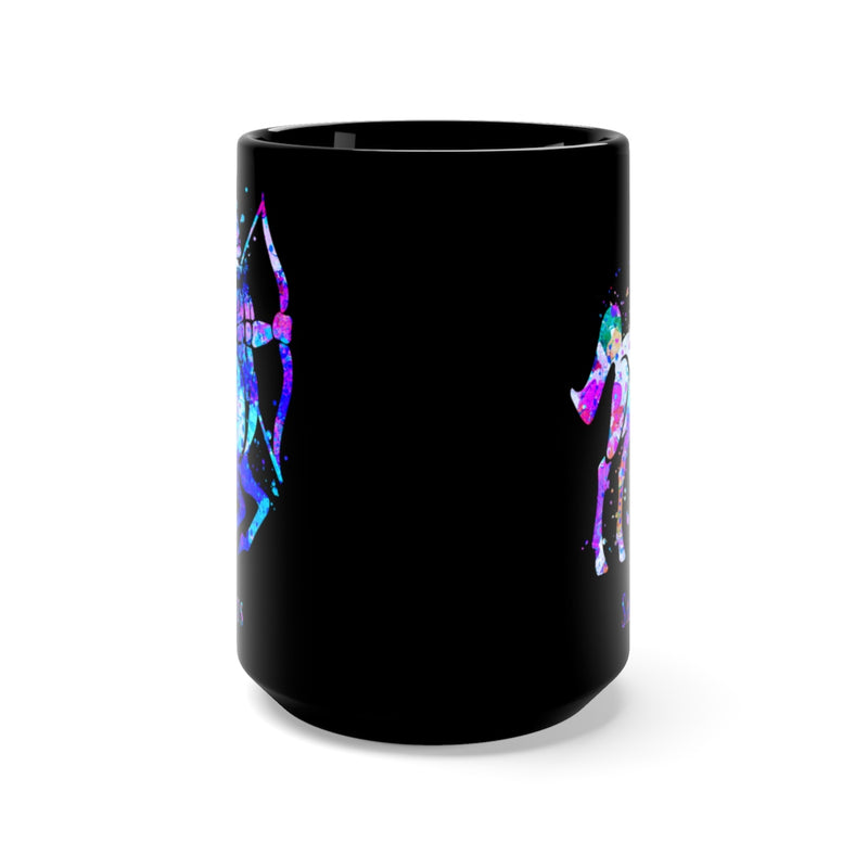 Sagittarius Zodiac Sign Black Mug 15oz - Zuzi's