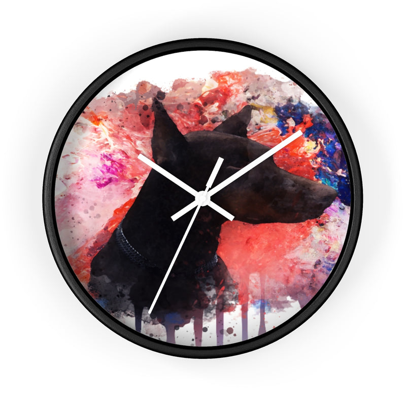 Watercolor Doberman Wall Clock - Zuzi's