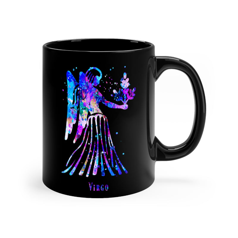 Virgo Zodiac Sign Black Mug 11oz - Zuzi's