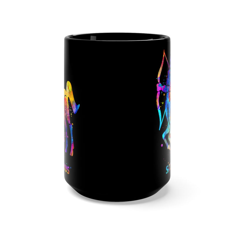 Sagittarius Zodiac Sign Black Mug 15oz - Zuzi's